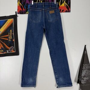 Wrangler 13MWZ Cowboy Cut Jeans 29x34 Blue Denim Western Straight Leg